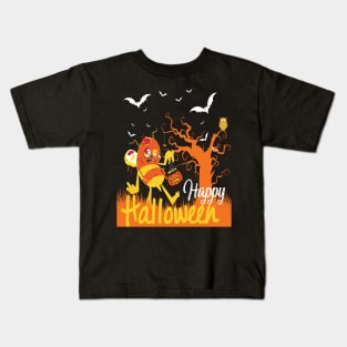 happy halloween monster bee Kids T-Shirt